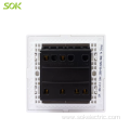 3Gang 1Way Switch switch plates UK standard CE